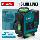 4D Laser Level 16 Lines Horizontal And Vertical With Remote Control Green 360°Self-leveling Laser Levels For Makita Battery Pin
